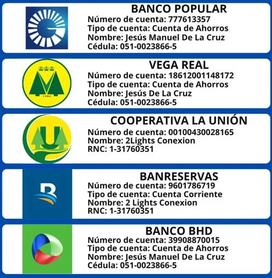 Cuentas bancarias 2 lights conexion
